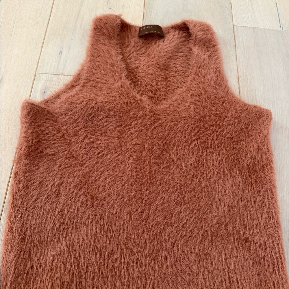 Kerisma Cozy Fuzzy Tank in Warm Rust